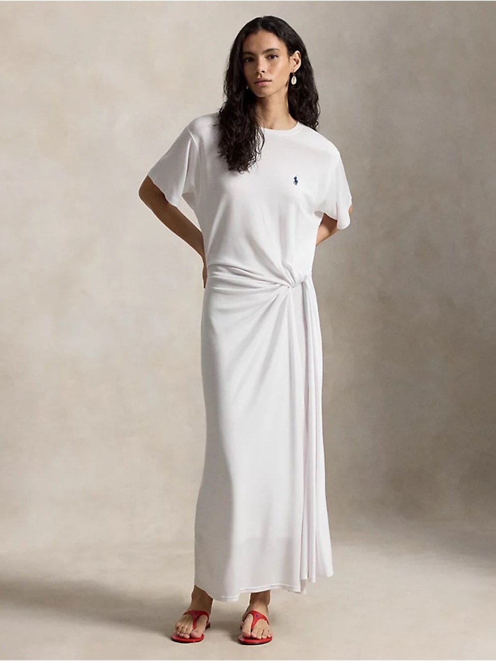 Polo Ralph Lauren 2026 Twist-Detail Tee Dress